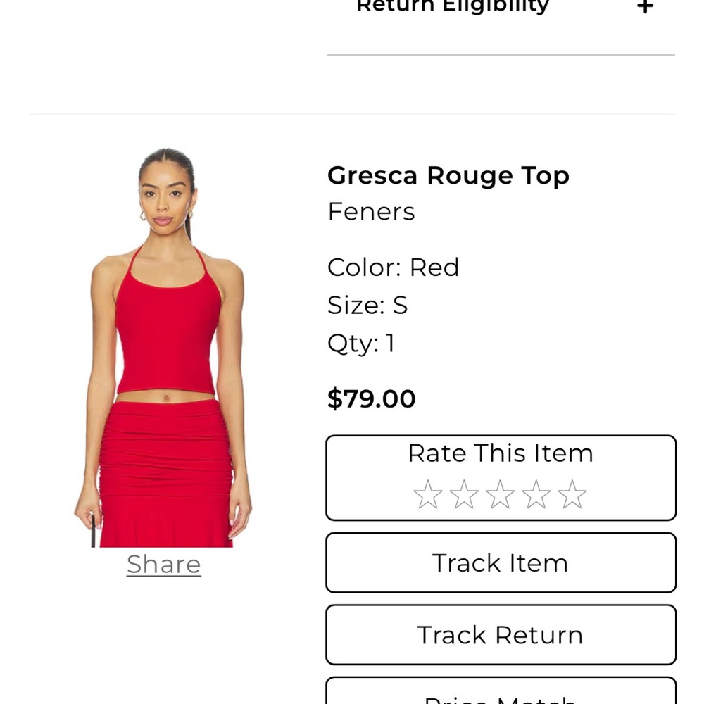 Revolve Red Two-Piece Set - Picture 3 of 3